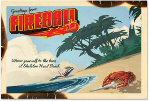 Fireball Island Postcard - Skeleton Head Beach