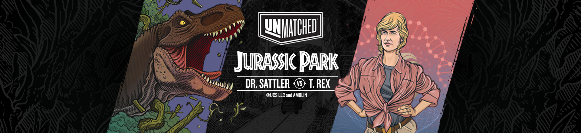 Unmatched Jurassic Park DR. SATTLER VS T. REX