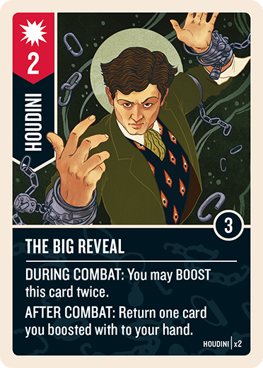 The Big Reveal action card for Houdini
