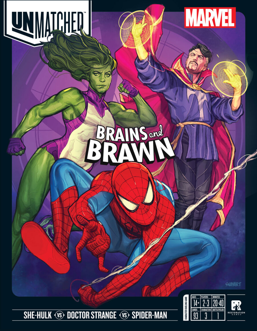 Unmatched Marvel Brains and Brawn Box top