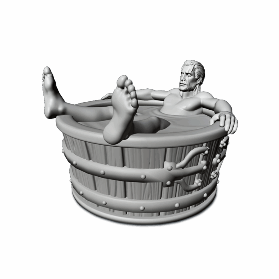 Unmatched: Witcher: Geralt in Bathtub Promo Mini
